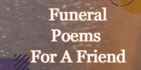 Funeral Poems For A Friend