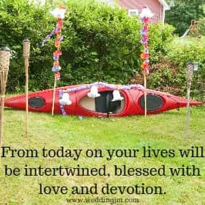 From today on your lives 
	will be intertwined, blessed with love and devotion.