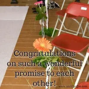 Congratulations on such a wonderful promise to each other!