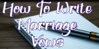 How To Write Marriage Vows