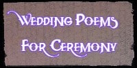 Wedding Poems For Ceremony