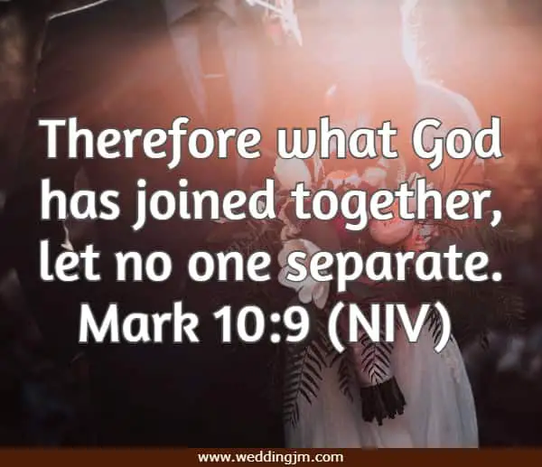  Therefore what God has joined together, let no one separate.